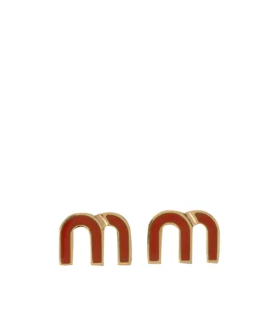 MIU MIU LETTER EARRINGS