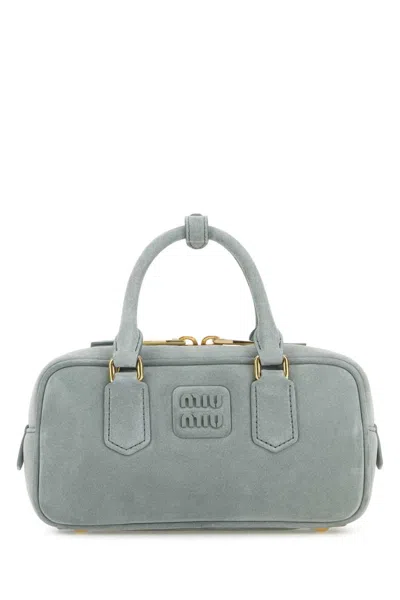 MIU MIU LIGHT BLUE ARCADIE SATCHEL