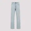 Miu Miu Five Pocket Jeans With Logo In Blue