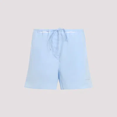 MIU MIU LIGHT BLUE COTTON SHORTS