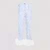 Miu Miu Light Blue Cotton Pants In Light Blue