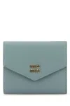 Miu Miu Snap Closure Small Leather Wallet In Linfa