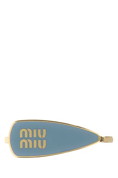 Miu Miu Light Blue Metal Hair Clip