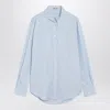 Miu Miu Light Blue Regular Solid Shirt In Blue