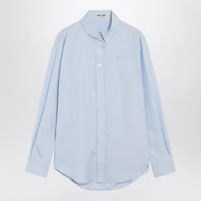 Miu Miu Light Blue Regular Solid Shirt