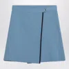 Miu Miu Light Blue Skirt In Technical Yarn Women In Blue