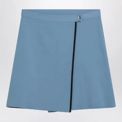 MIU MIU LIGHT BLUE SKIRT IN TECHNICAL YARN