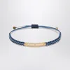 Miu Miu Adjustable Cord Bracelet Gold Tone Accents In Burgundy