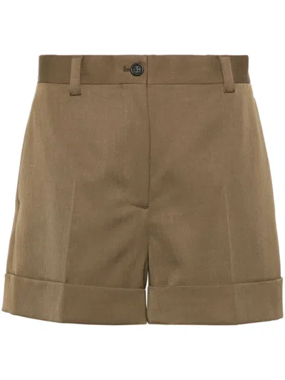 MIU MIU LIGHT BROWN SHORTS