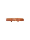 Miu Miu Light Brown Solid Buckle Belt In Brown