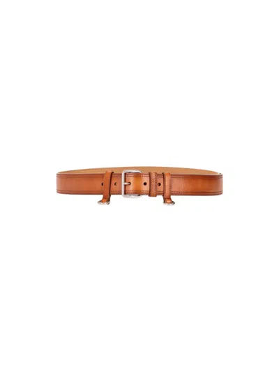 Miu Miu Light Brown Solid Buckle Belt