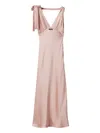 Miu Miu Light Pink Abiti Envers Satin In Pink