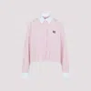 Miu Miu Cotton Shirt With White Collar And Cuffs In Pink