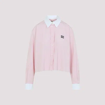 MIU MIU LIGHT PINK COTTON SHIRT