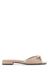 Miu Miu Pink Leather Sandals In Neutral
