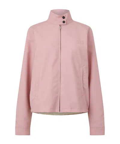 Miu Miu Light Pink Stand-collar Zip-up Jacket