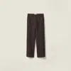 Miu Miu Light Shetland Wool Pants In Black