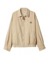 Miu Miu Light Denim Blouson Jacket In Brown