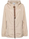 Miu Miu Logo Print Windbreaker Jacket In Corda