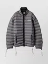 Miu Miu Lightweight Puffer Jacket Drawstring Features In Gray