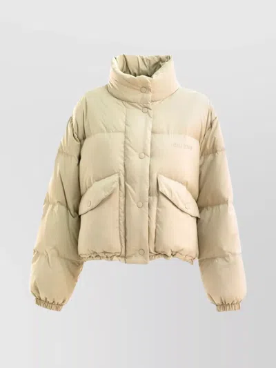 Miu Miu Lightweight Quilted Jacket High Neck