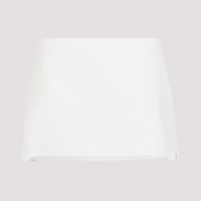 Miu Miu Linen And Cotton Mini Skirt In White