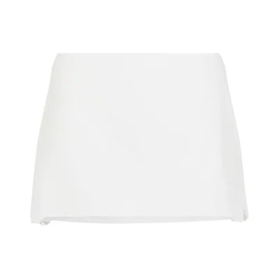 Miu Miu Linen And Cotton Mini Skirt In White