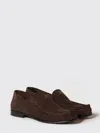 Miu Miu Suede Loafers With Flat Leather Sole In Brown