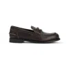 Miu Miu Logo Embossed Calf Leather Loafers