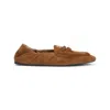 Miu Miu Loafers With Back Elasticated Detail In Brown