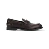 Miu Miu Loafers Featuring Exquisite Stitch Detailing In Brown