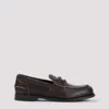 Miu Miu Loafers Featuring Exquisite Stitch Detailing In Brown