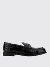 Miu Miu Black Leather Loafers In Black