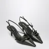 Miu Miu Buckle-embellished Slingback Pumps In Black