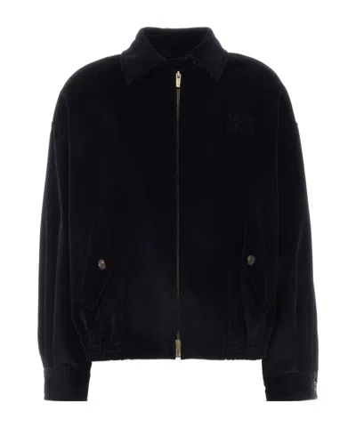 Miu Miu Logo-appliqu� Jacket In Black