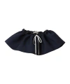 Miu Miu Logo-appliqué Wool Miniskirt In Blue