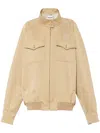 Miu Miu Chino Blouson Jacket In Neutrals