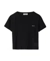 Miu Miu Short Sleeve Jersey Top In Black