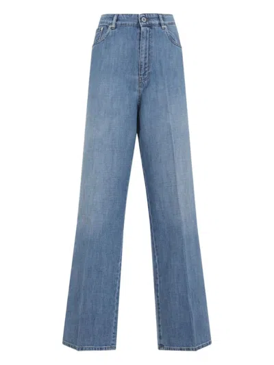 MIU MIU LOGO-APPLIQUÉ JEANS