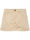 Miu Miu A-line Mini Skirt In Neutrals