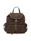 Miu Miu Logo Backpack In Brown