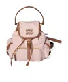 Miu Miu Logo Backpack In Pink