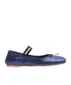 Miu Miu Women Satin Ballerina Flats In Blue