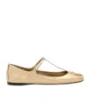 Miu Miu Logo Ballet Shoes In Nude