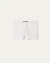 Miu Miu Logo-band Seamless Fitted Boxer Briefs In White