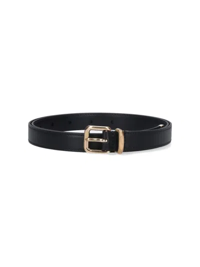 Miu Miu Logo Belt In Black