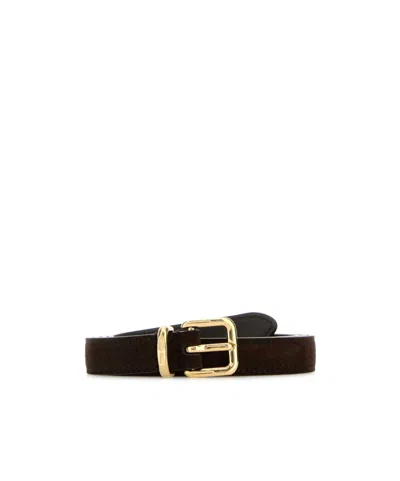 Miu Miu Logo Belt In Brown