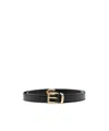 Miu Miu Logo Belt In Black