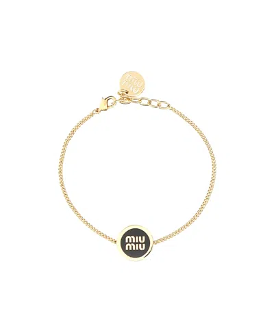 MIU MIU MIU MIU LOGO-ENGRAVED BRACELET
