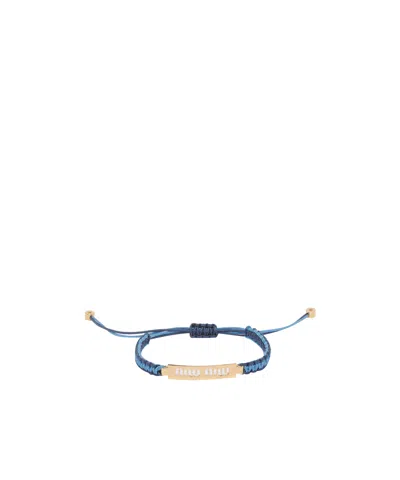 Miu Miu Logo Bracelet In Blue